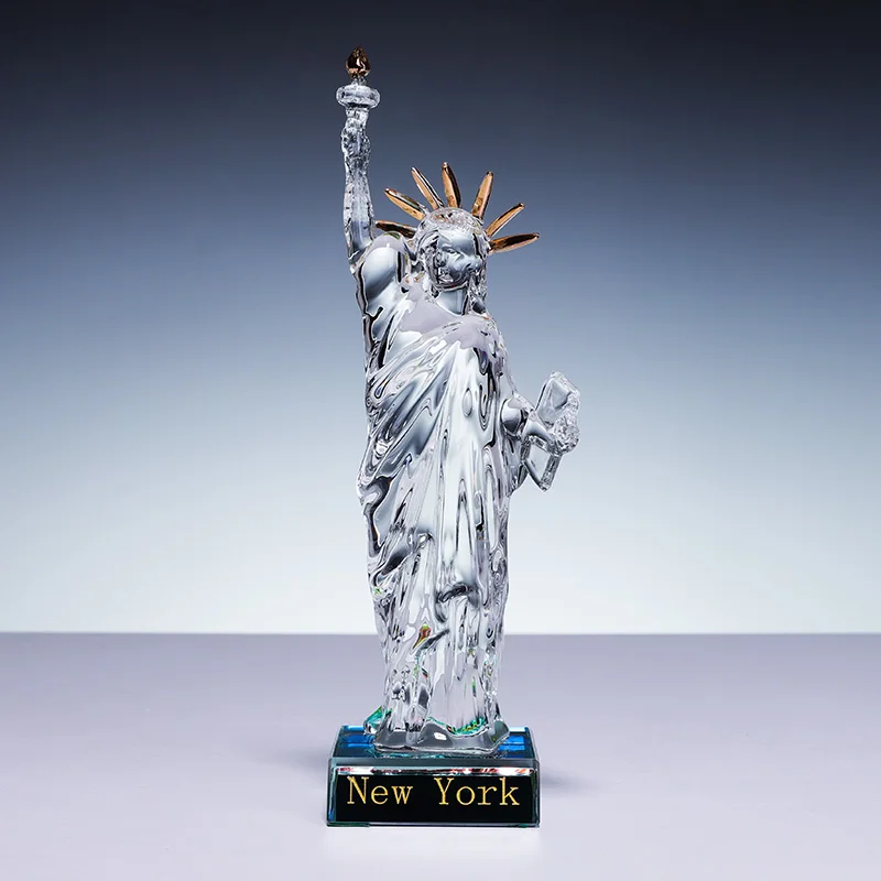 New York Tourist Souvenir crystal Statue Of Liberty Sculpture Factory Wholesale Price Gifts supplier