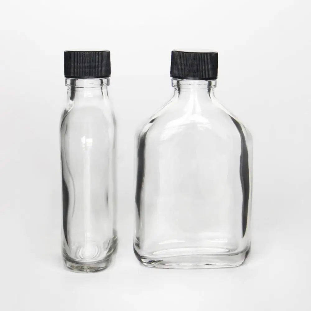 Custom Design 200ml Hip Flask Glass Bottles for Brewed Coffee Drinking