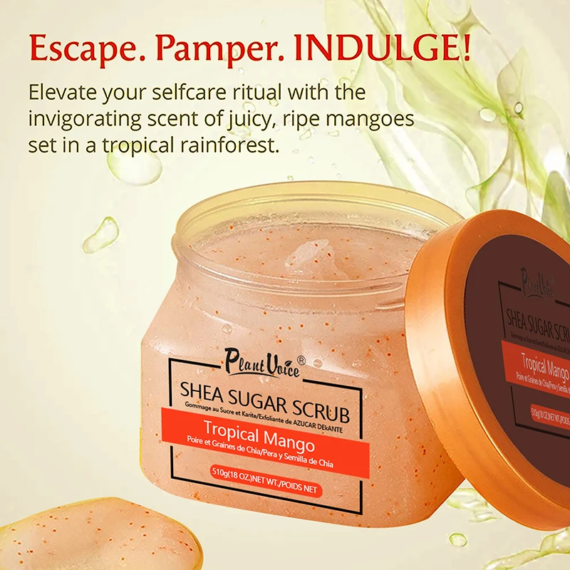 Skin Care Organic Sea Salt Vegan Body Scrubs Dropshipping Sherbet Shea