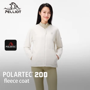 PELLIOT Outdoor Fleece Jacket Polartec200 Women's New V-neck Design Fleece Jacket Inner Lightweight Warm Cardigan Jacket