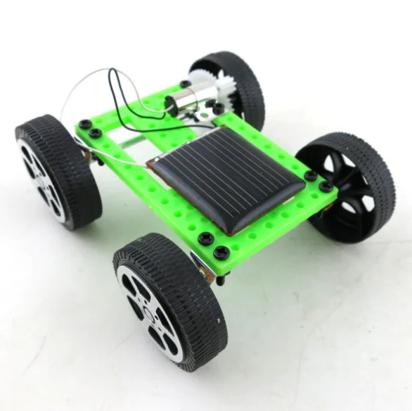 STEM Science DIY Educational Plastic Mini Motion Solar Panel Powered Race Car Kit Toy for Student Kids Classroom