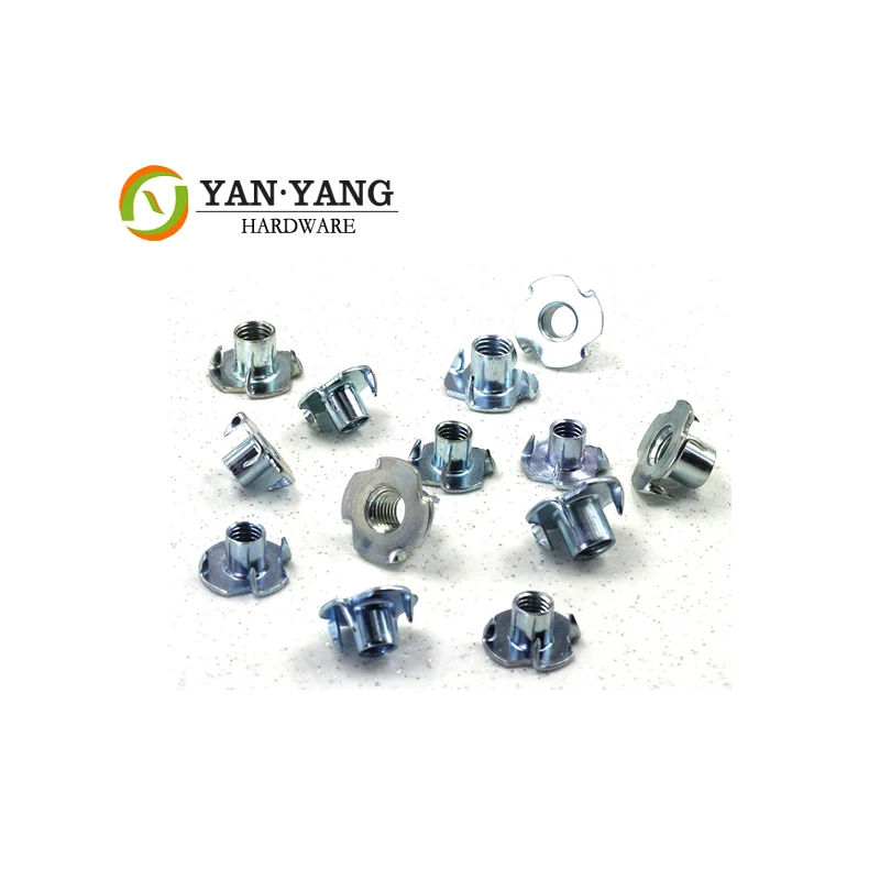 Оцинкованная гайка M8 Furniture Four Claw Tee Nut