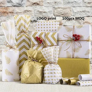 19.7*13.8 Inch Rose Gold Tissue Paper Bulk Gift Wrapping Paper Button Star Pattern Double Side for Gift Bags Flowers DIY Crafts