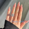 10k white gold+moissanite