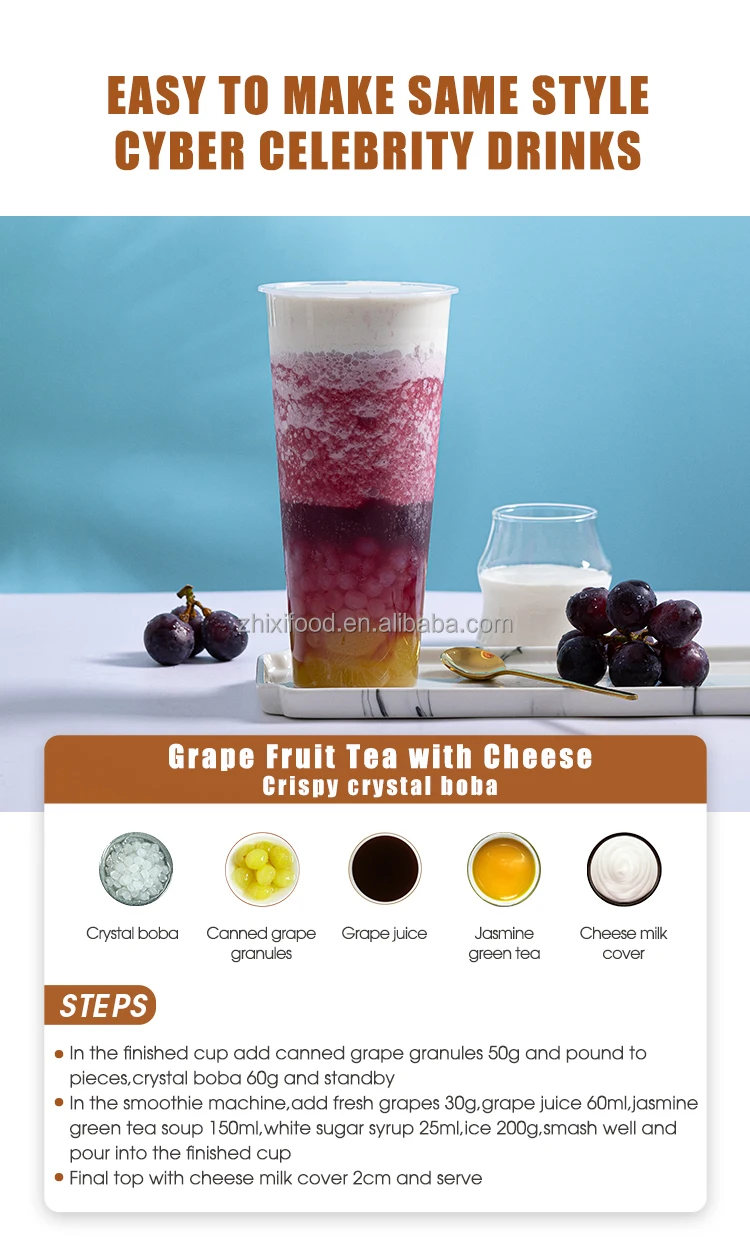 1kg Ready To Eat Amber Flavor Crystal Jelly Boba Buy Amber Crystal Boba,Crystal Jelly Boba