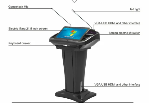 Цифровая трибуна для тонкого тела, аудиокафедра для аудитории, церковная кафедра