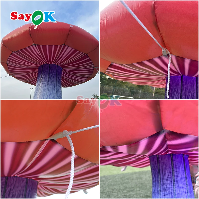 Custom Size Giant Antenna Blow-up Inflatable Mushroom Led Plant Model ...