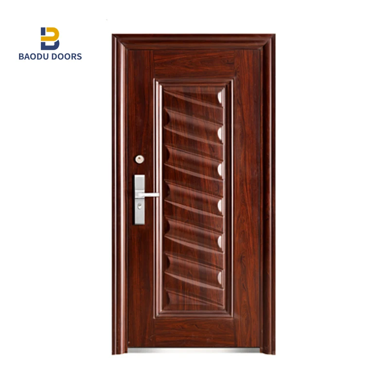 Security Steel Doors Front Entry Metal Door Exterior Waterproof High Quality From China Steel Doors Made in China for Home
