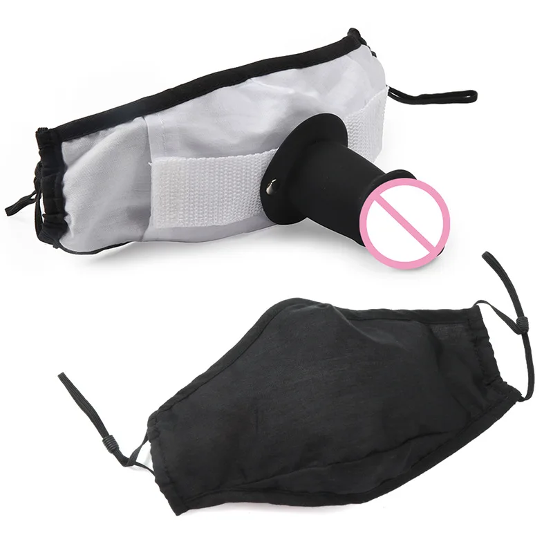 Training Male Mouth Plug Detachable Harness Gagging Dildo Mouth Gag Plastic  Ball Sexy Black Mask SM Adult Sex Toy