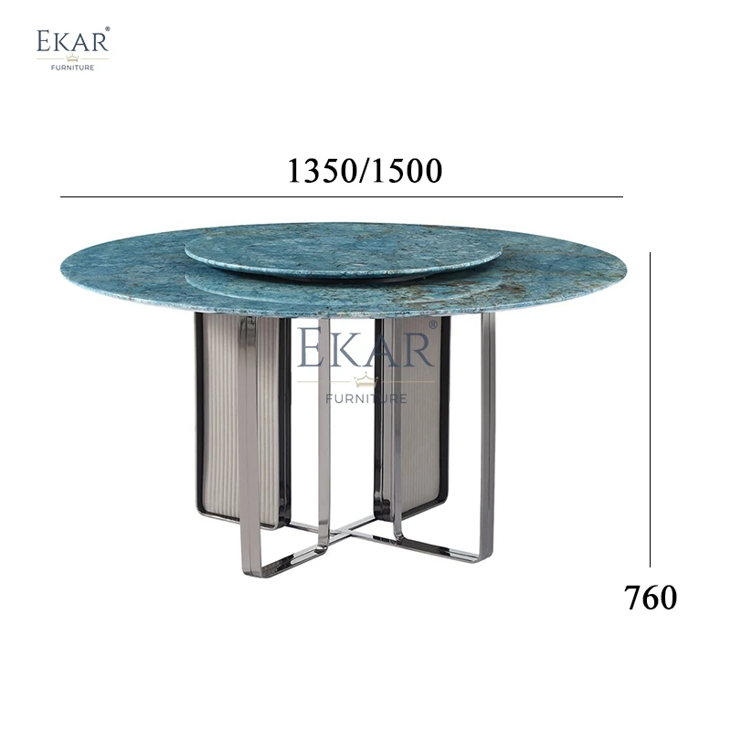 product new design modern victorian blue round dining room table-67