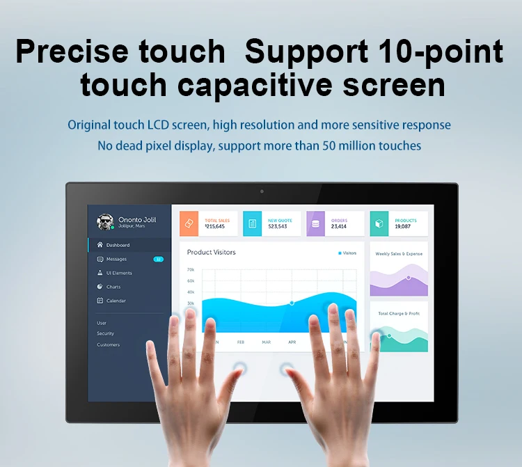 23.6 Inch IPS 2+16/4+16 All in One Industrial Panel PC Android VESA Wall Mount 2+16/4+16 23.6 Inch IPS AMD Touch Tablet Pc