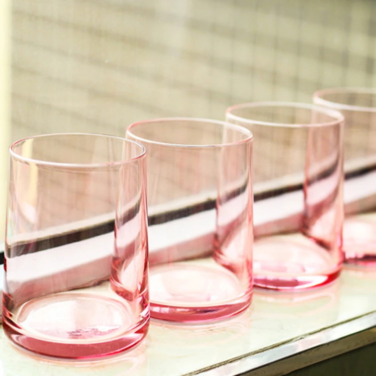 Wholesale Hot Sale Nordic Light Luxury Modern Household Creative Juice Water Pink Glass Teapot Cup Set