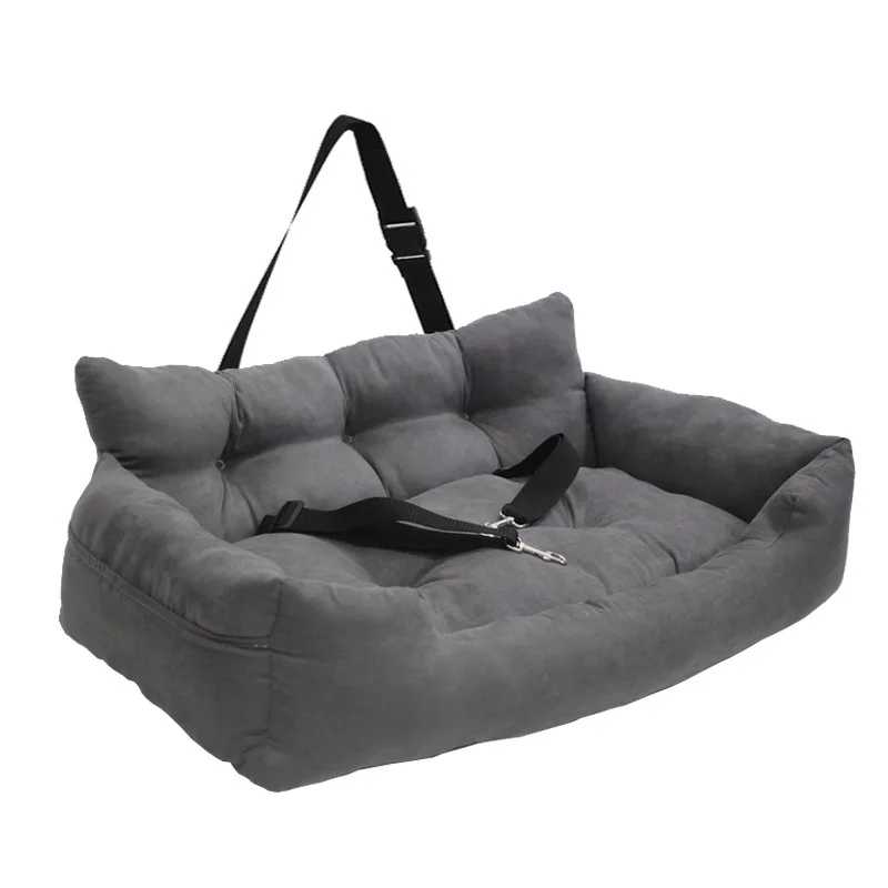 Travel Bolster Safety Dog Car Seat Bed Medium Large Dog Bed In Car