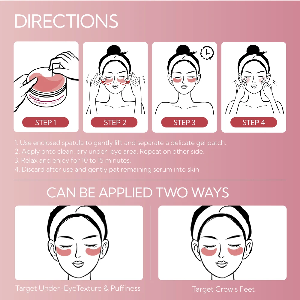LANBENA Hot Selling Firming Dark Circles Hydrogel Gel Collagen Eye Patch Mask Pads factory