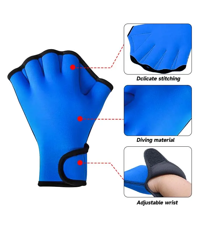 Aquatic Swim Training Gloves Neoprene Gloves bed Fitness Water