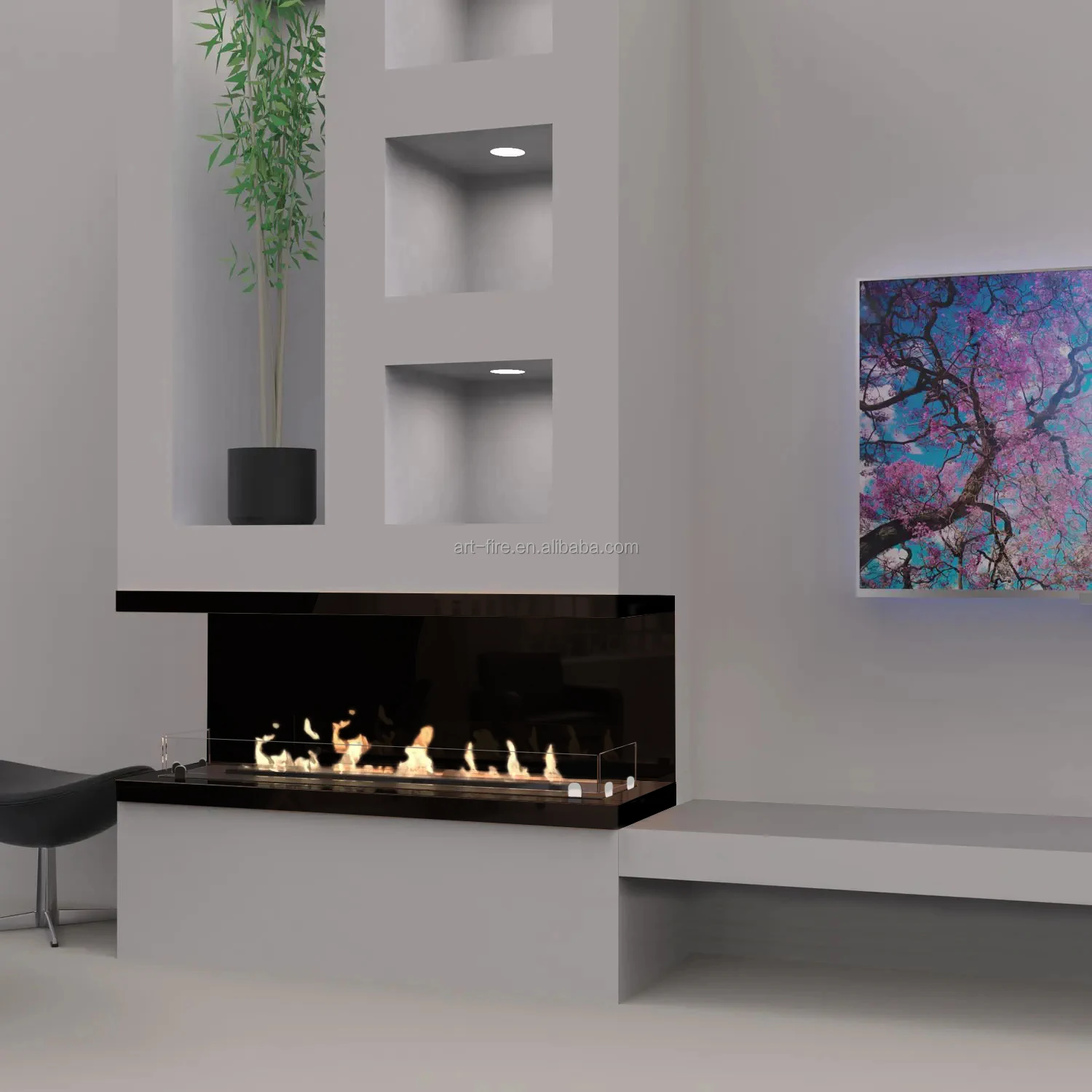 Electric Fireplace, Wall, 100-240v, 750 - detail 8