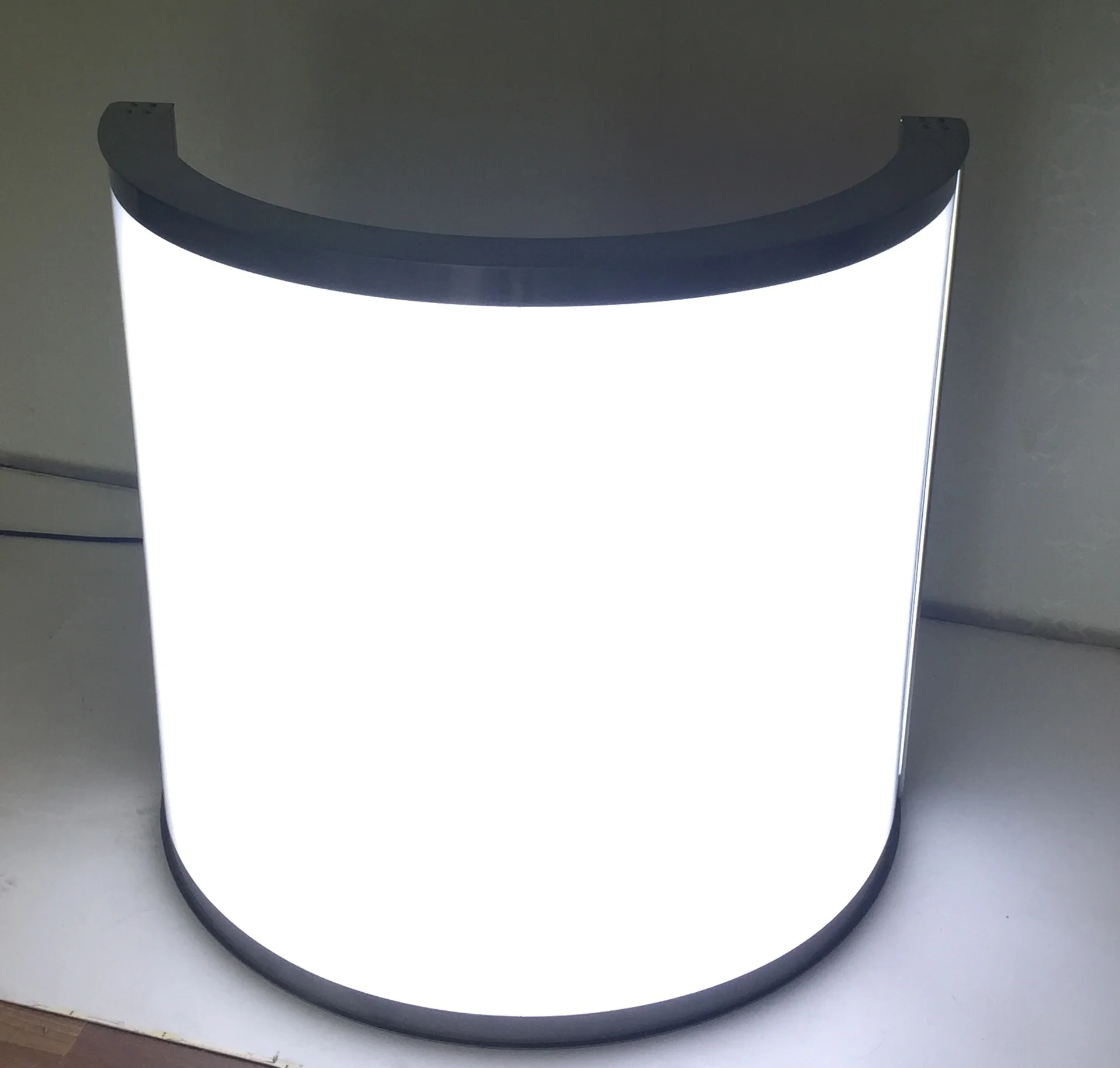 Custom Size Circular Uv Print Fabric Backlit Round Pillar Frameless Light Box