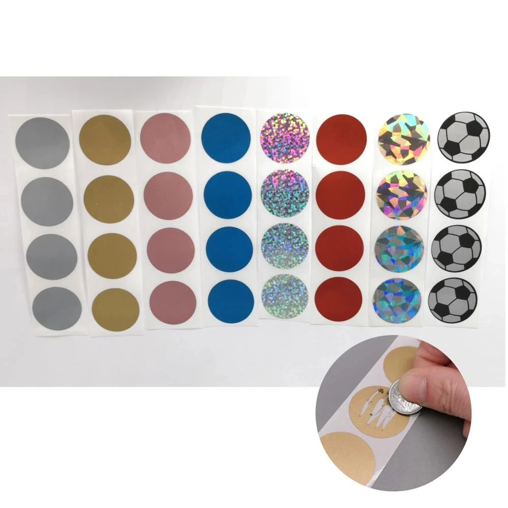 Custom Printing Gold/silver/color Scratch Off Etikett Stickers Label