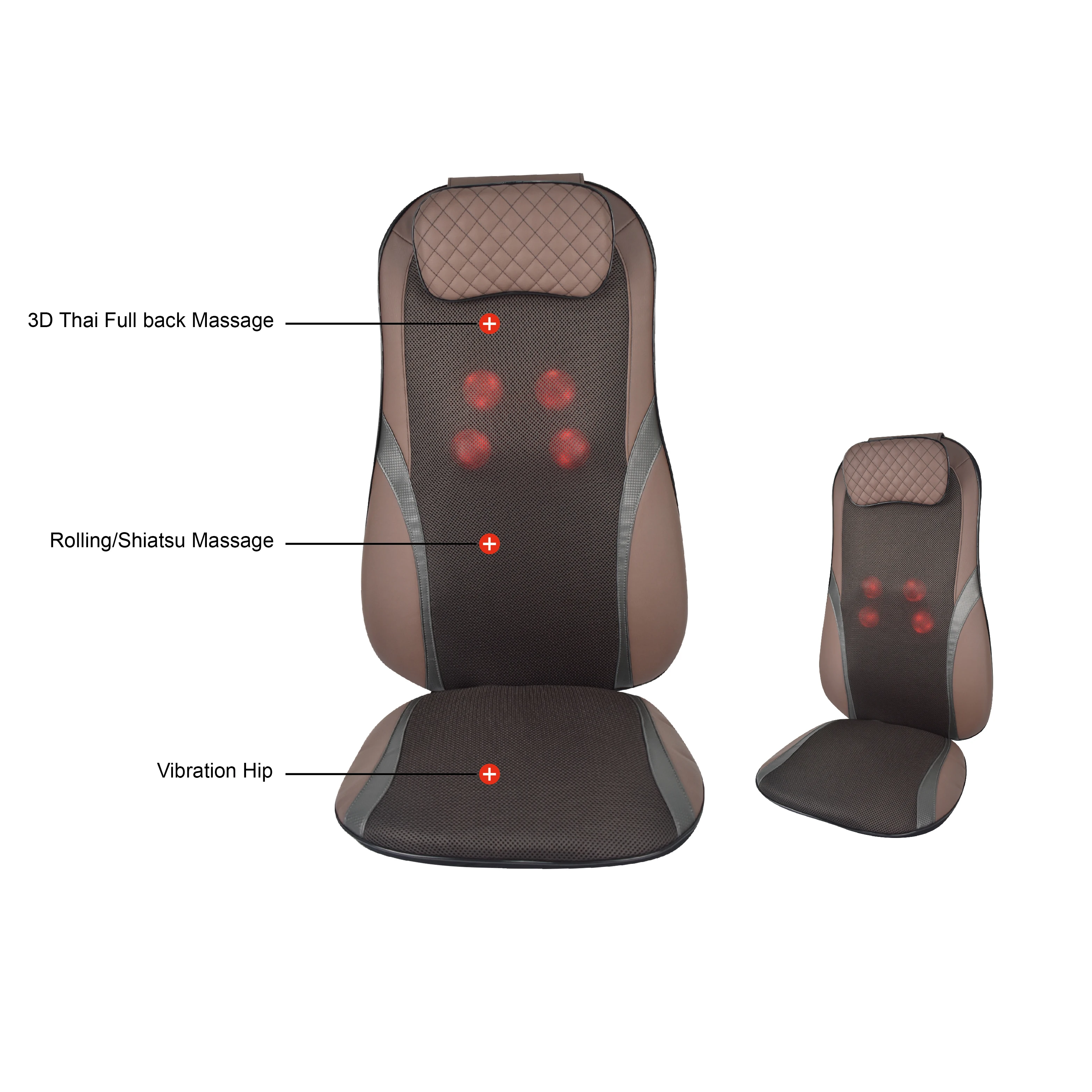 Customized 3d Rolling Kneading Back Massage Machine Seats Vibrator