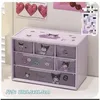 Six-compartment storage box [Grape Purple]