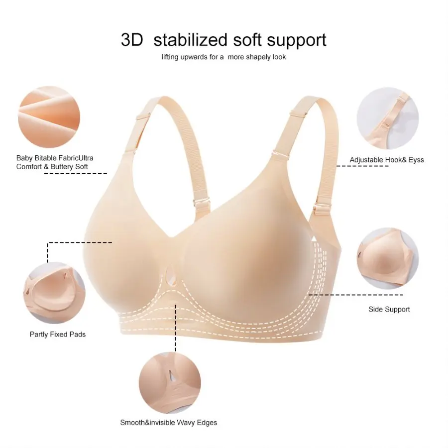 JC03 black full-cup bra alternate view