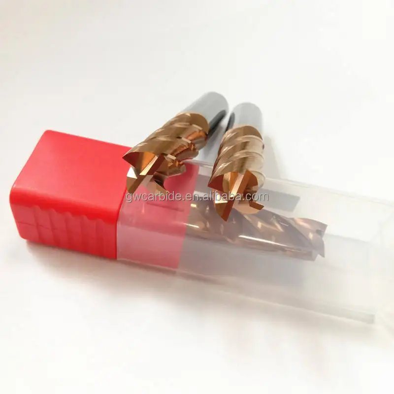 Gw Factory Hrc45 Hrc55 Hrc58 Flat Square Milling Cutter 4 Flute D678