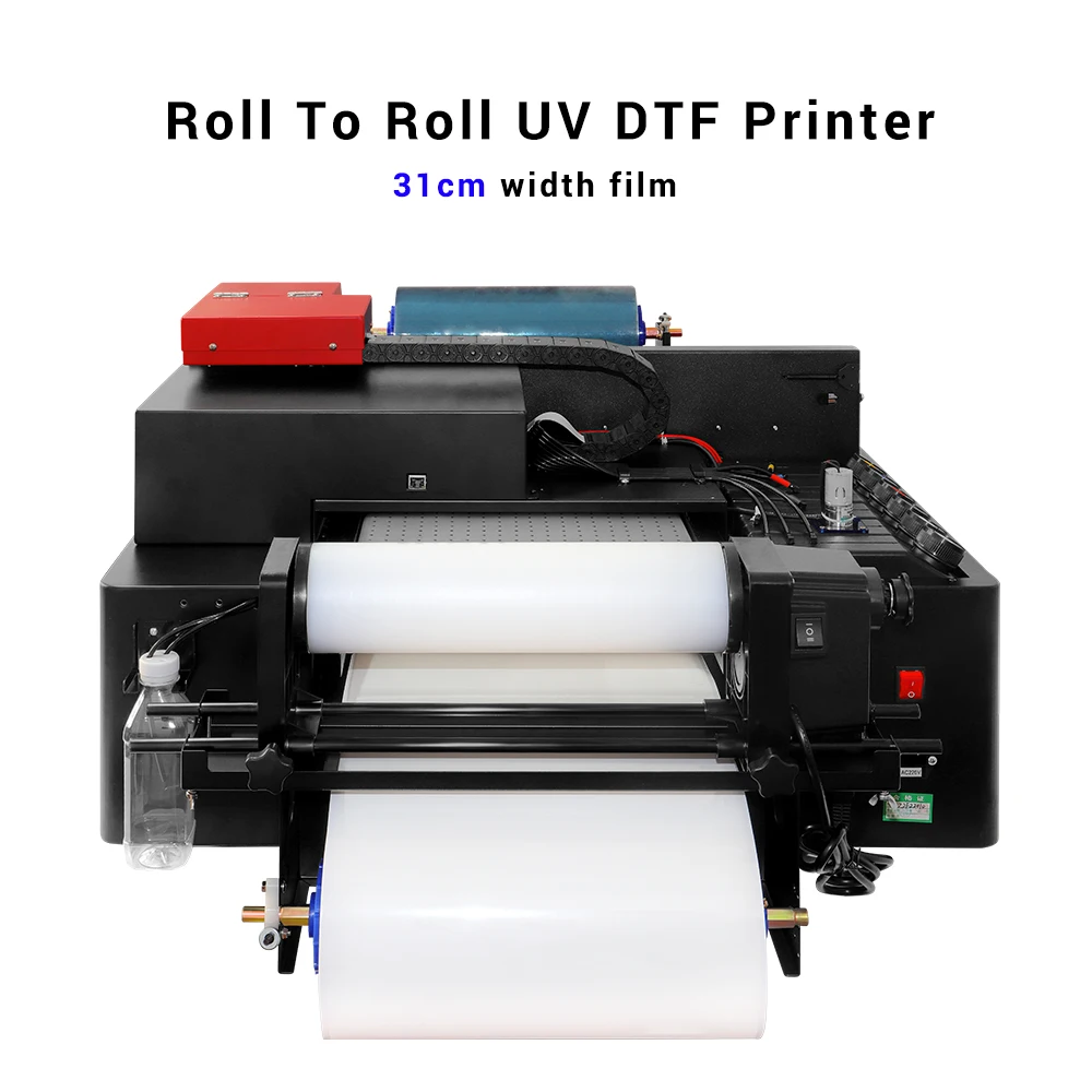 Refinecolor 2 in 1 Small A3 SIZE Uv Dtf Sticker Cup Wrap Transfers with Laminator Printer Machine