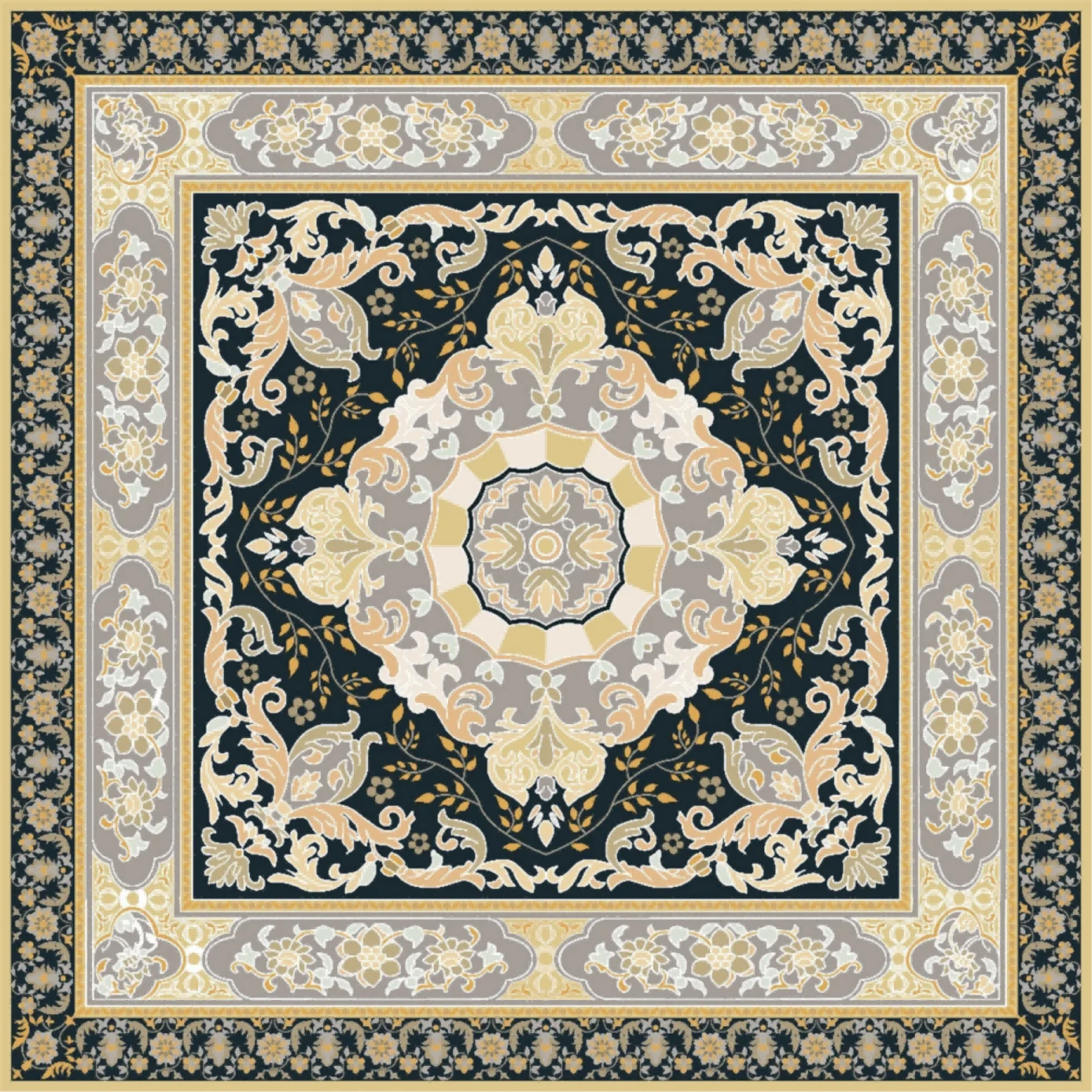 Modern Design Persian Carpet Tiles 600 600mm Mosaic Tiles