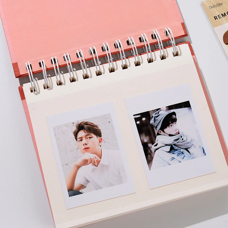 Оптовая продажа, Kpop, фотоальбом для скрапбукинга, спиральная переплетная бумага, ПВХ, самоклеящийся фотоальбом