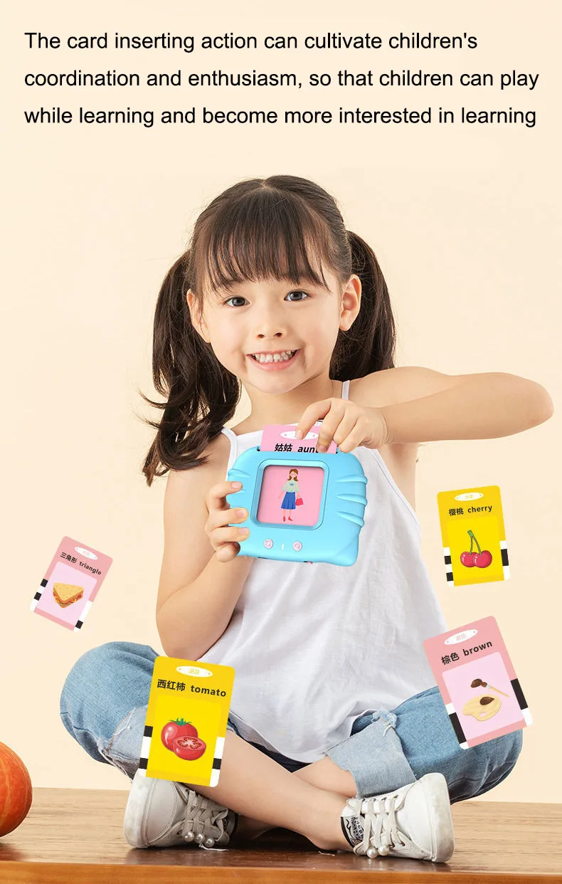 Kids Preschool English Learning Speech Therapy Machine Toys Sight Words