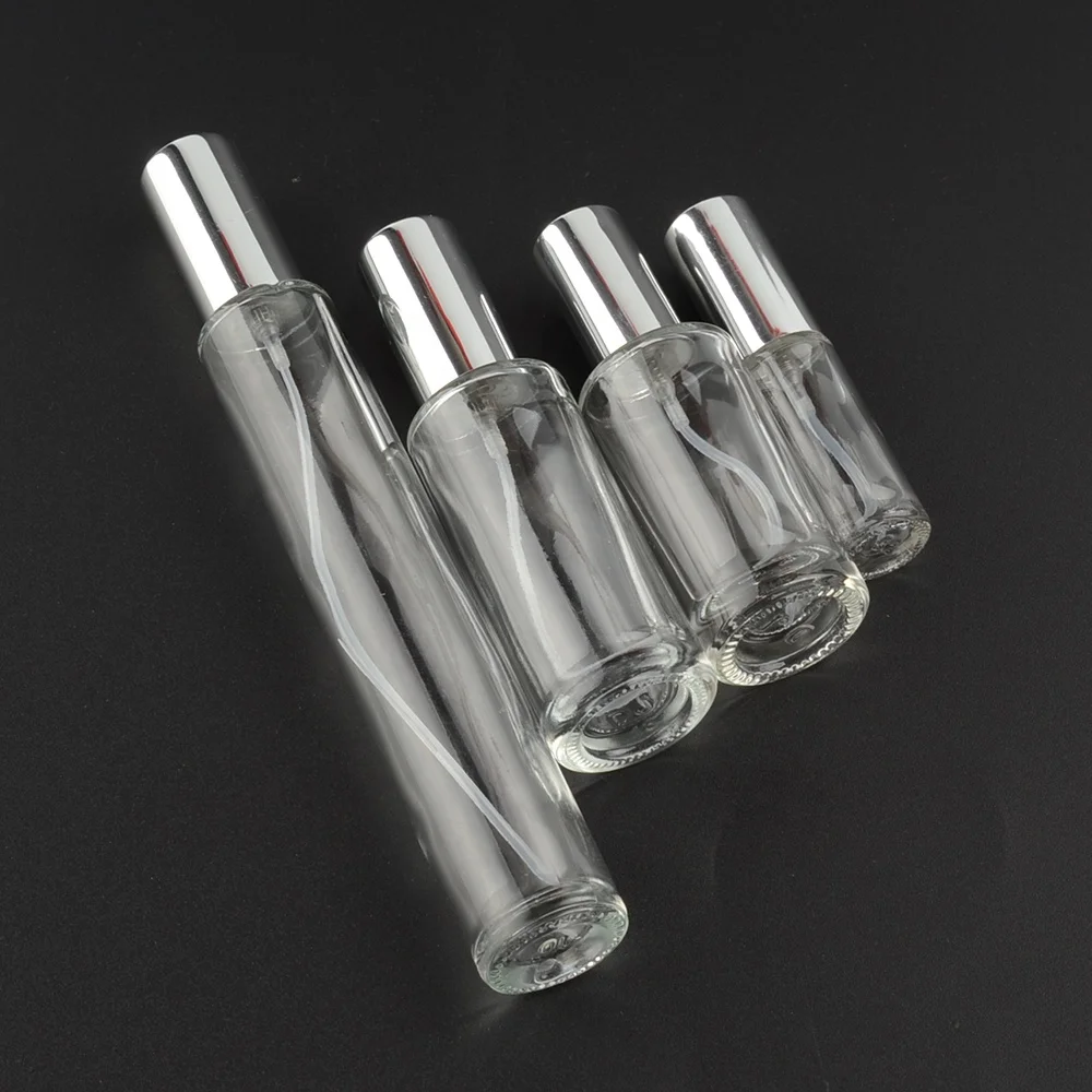 clear transparent empty glass 20ml perfume bottle spray with pump small container bottle