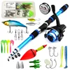 bleu 18m+200 moulinet+20 accessoires+poisson+flotteur gros ventre+cloche