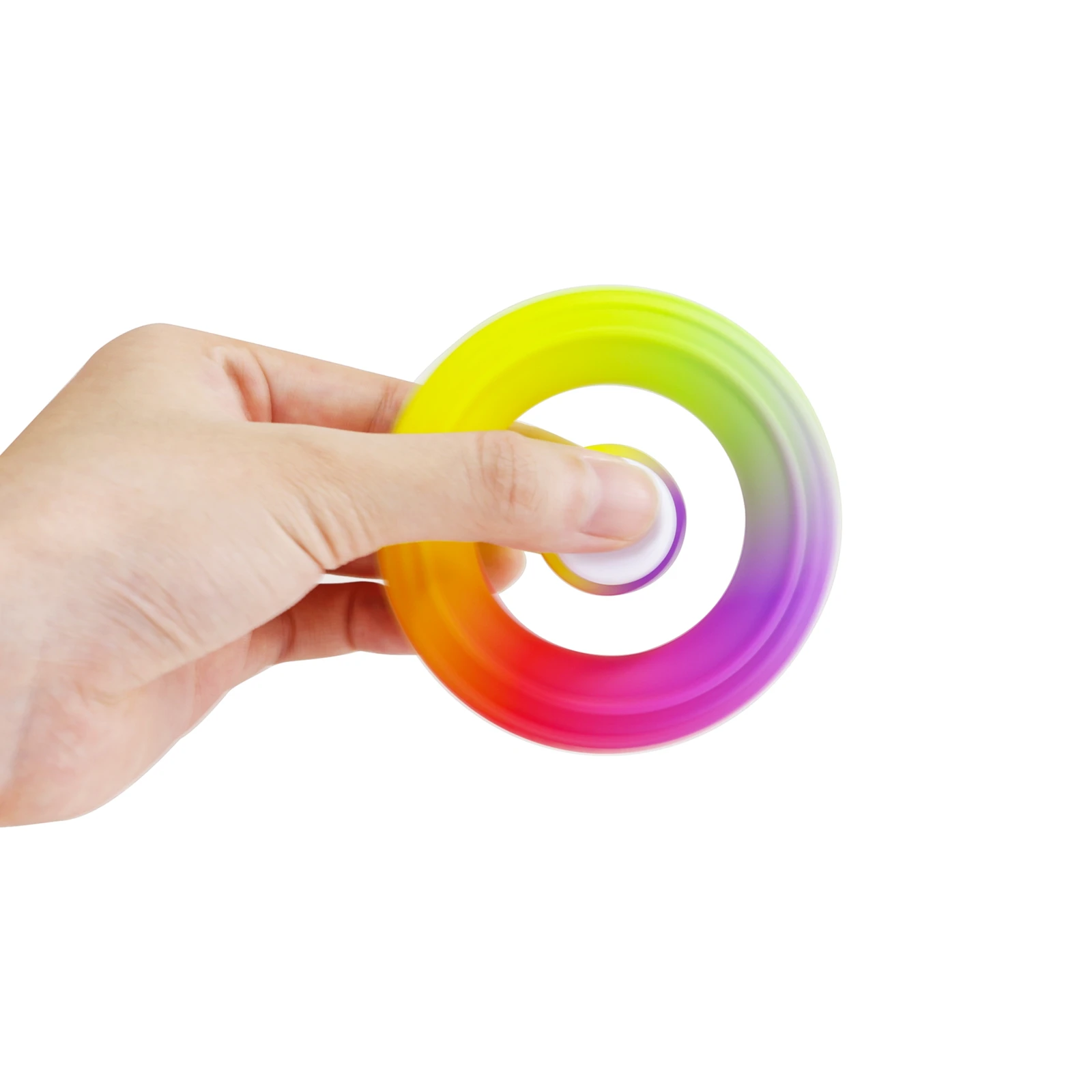 Custom Center Pink Cover Decompression Artifact Simple Silicone Fidget Spinner Squeeze and Rotating Gyro Hand Grip