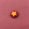 Five-pointed star lapel badge-plastic hoop-25mm diameter