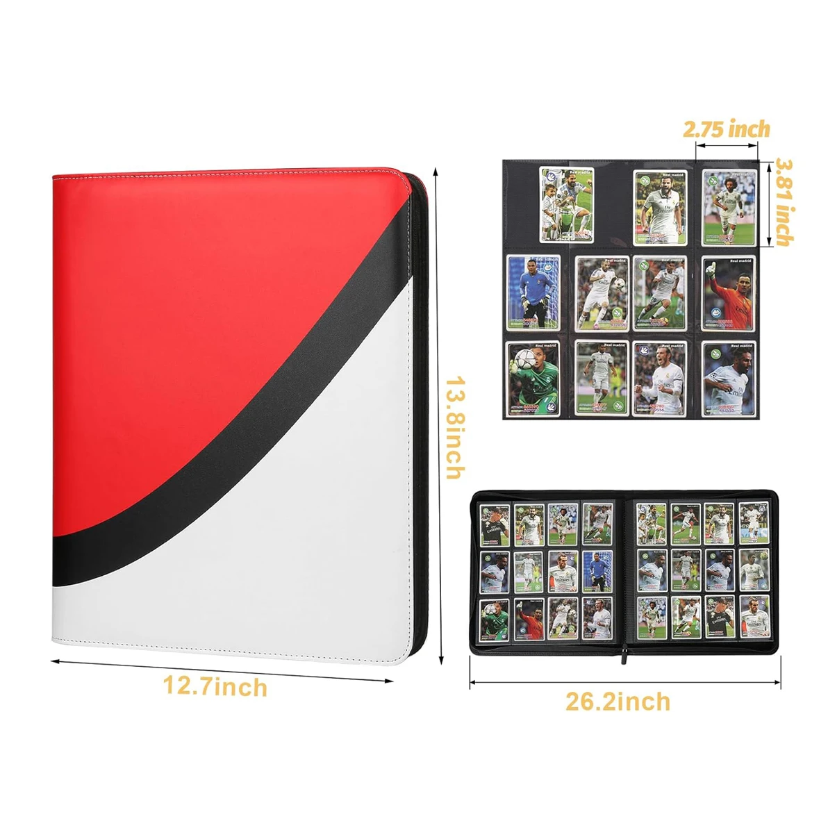 pokeball card binder Poke Ball Stitched PU Leather Trade Binder – Kado Supplies