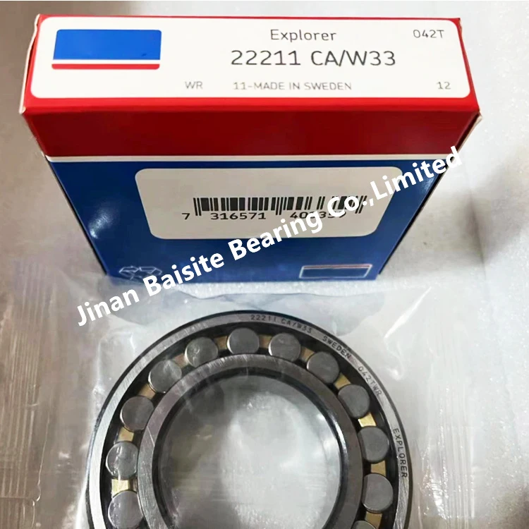 45個。 22211 EK/C3 CA/W33 Spherical Roller Bearing for Power Transmission