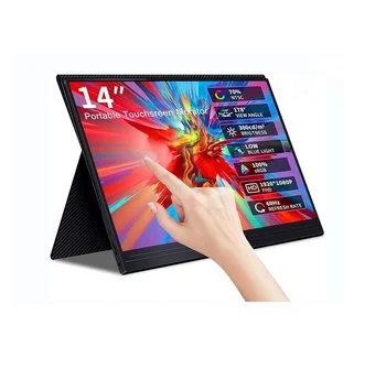 14'' FHD 1080P Laptop Portable Touch Screen Monitor with Type C Gaming Monitor HDR IPS External Display