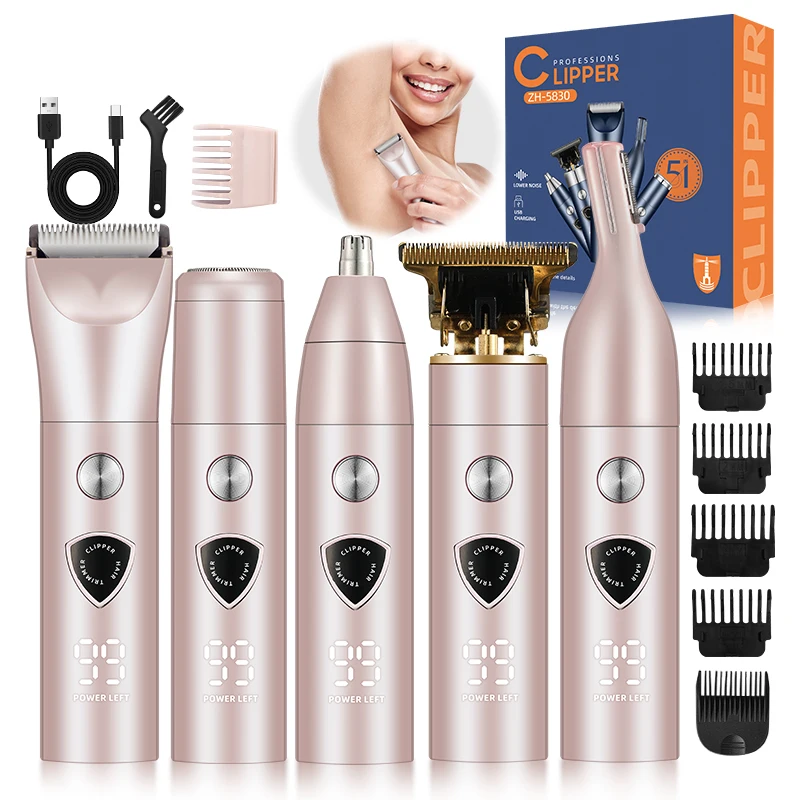 USB Charging Electric Hair Clipper Epilator Grooming Set Trimmer Full Body Multi-Functional Private Cross-Border Household
