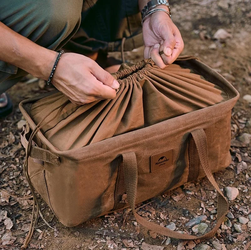 Naturehike Tas jinjing untuk berkemah di luar ruangan, tas penyimpanan perlengkapan meja