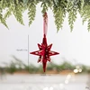 "Stereo star" wine red flocking pendant