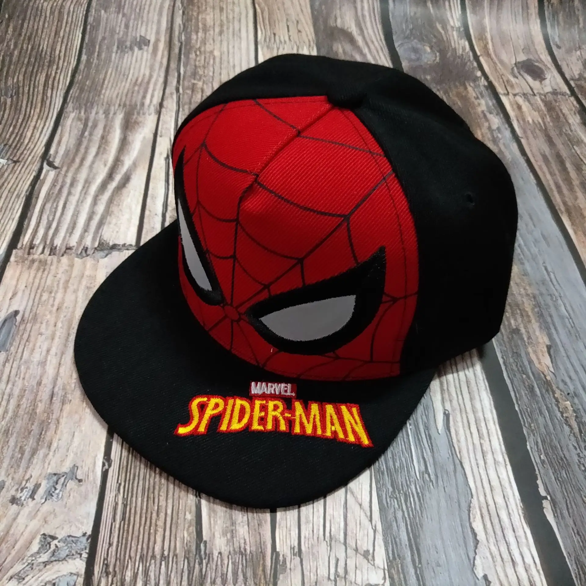 Gorra Spiderman Marvel Para Niños – Talla única Ajustable, Diseño De Telaraña Roja, Protección Solar