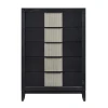 Charcoal + Gray + Solid Wood+MDF + Contemporary + Modern