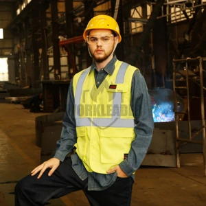 Wholesale Flame Retardant Arc Flash Protection Industrial Construction Hi--vis Clothing Safety Vest for Oil and Gas