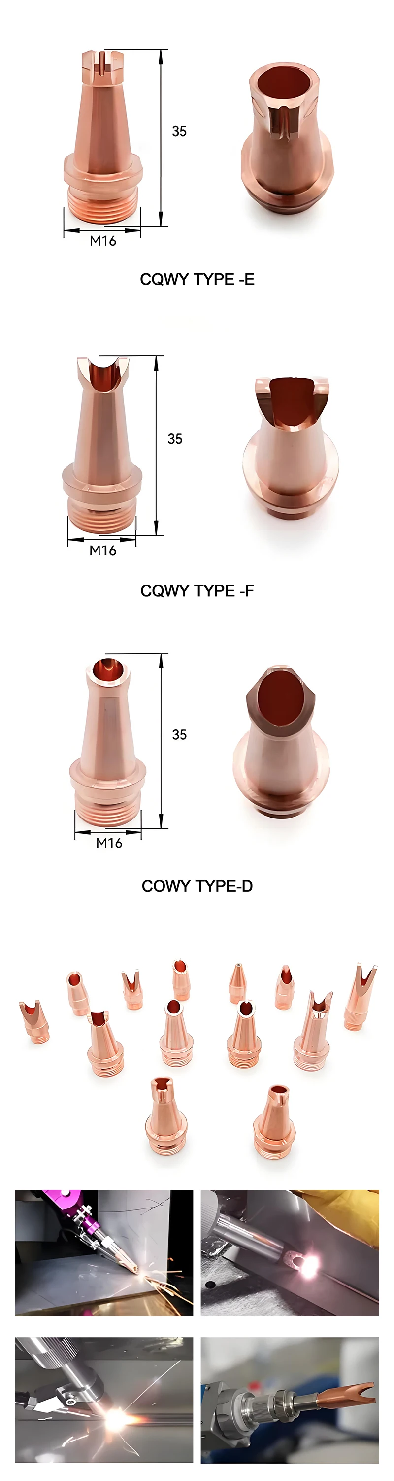 LWYN0E-3508Z Laser Welding Nozzles New Condition Hand Held Laser Welding Machine Nozzle for Laser Weld Head CQWY