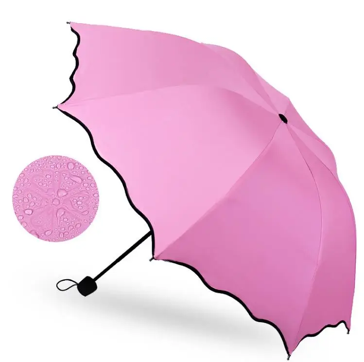 Flowering Contact Water Vinyl Anti Uv Rainy Umbrellas Sunscreen Sun