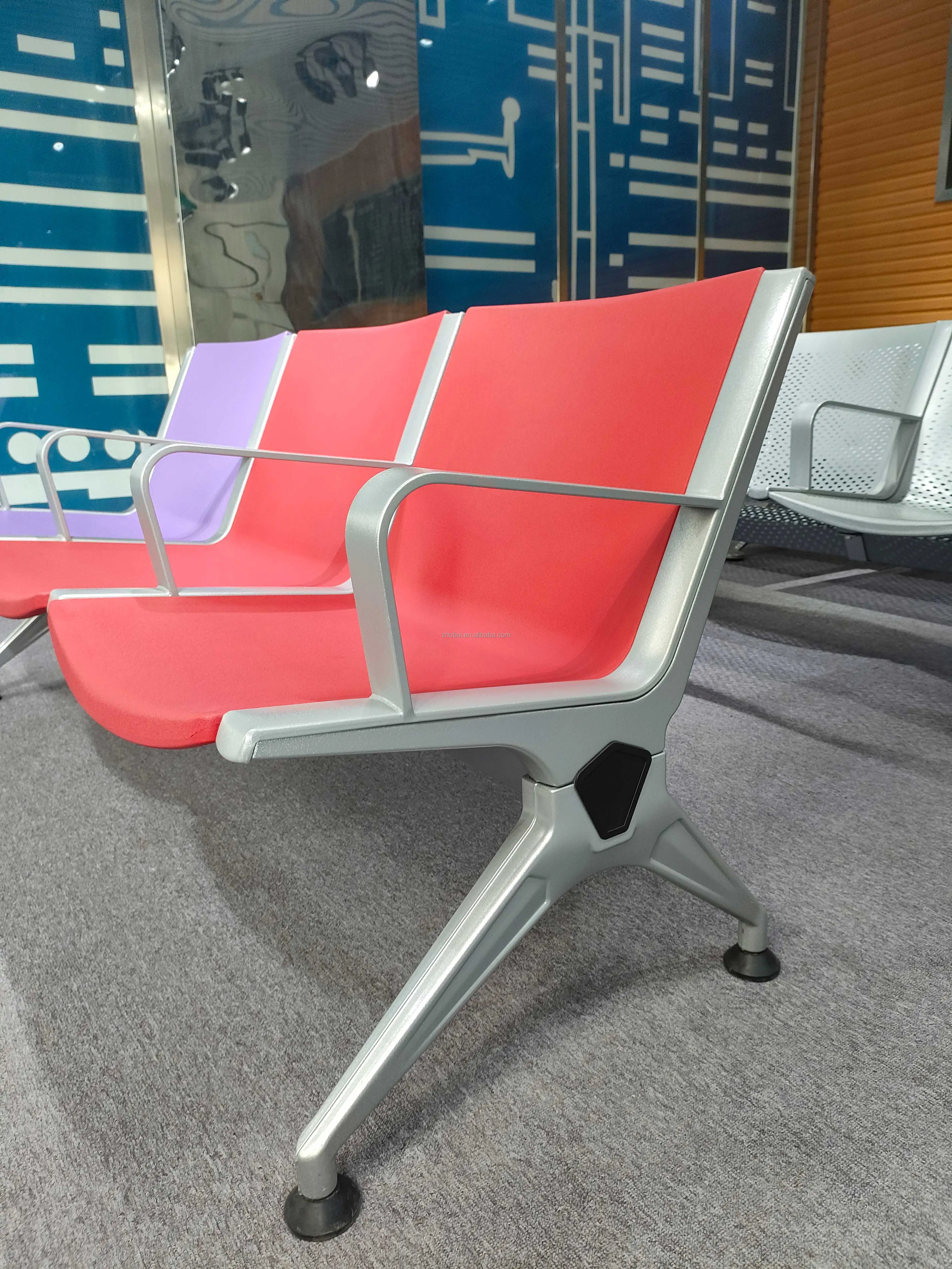 High Quality 1.5-Seat PU Hospital Waiting Chairs Customized Modern Commercial Design for School Gym Clinic Dental Office Public 4