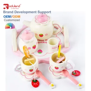 Wooden Kid's Afternoon Tea Simulation Set Kitchen & Food Play House Game Toy