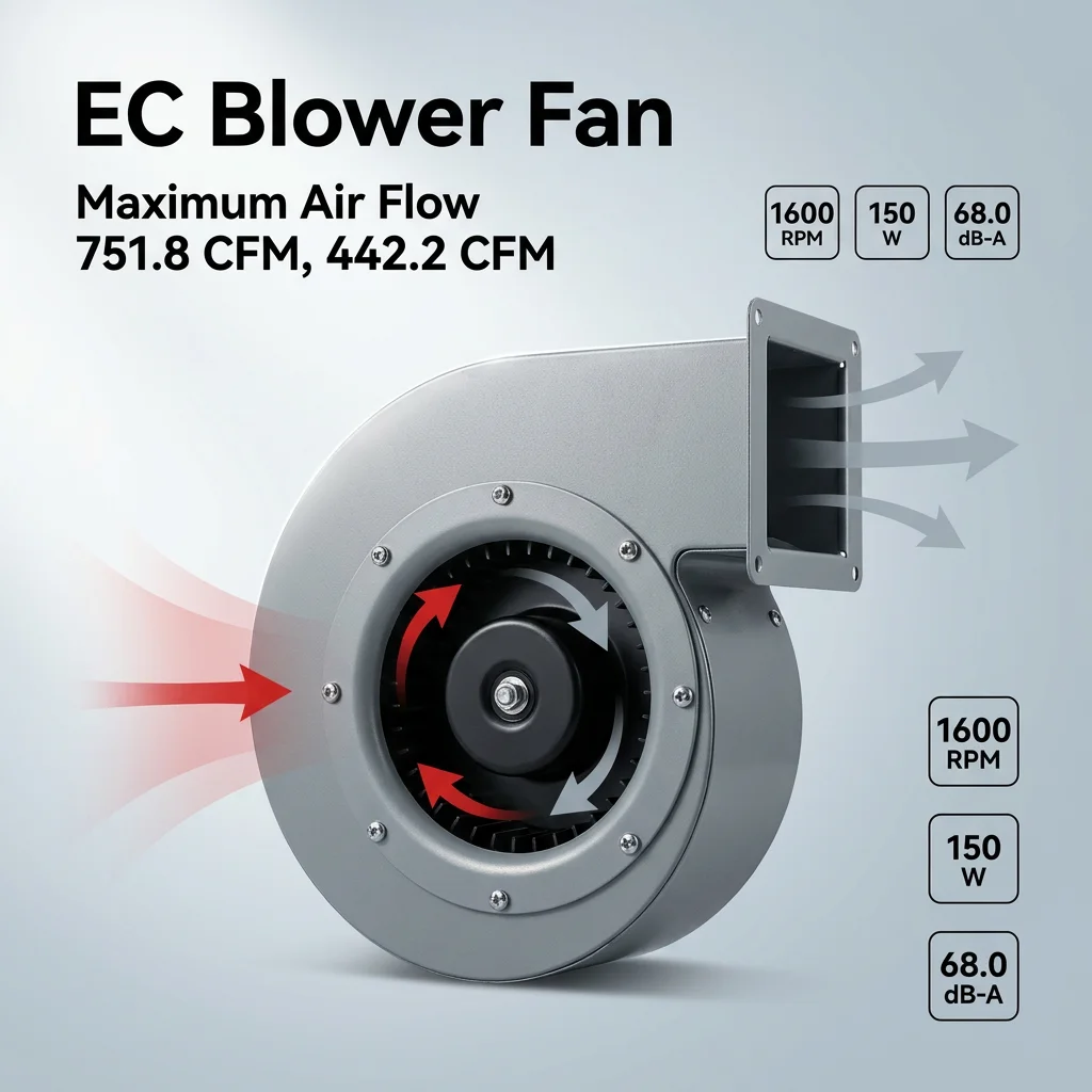 Blower, 180x180x92mm, Centrifugal, Roof - detail 2