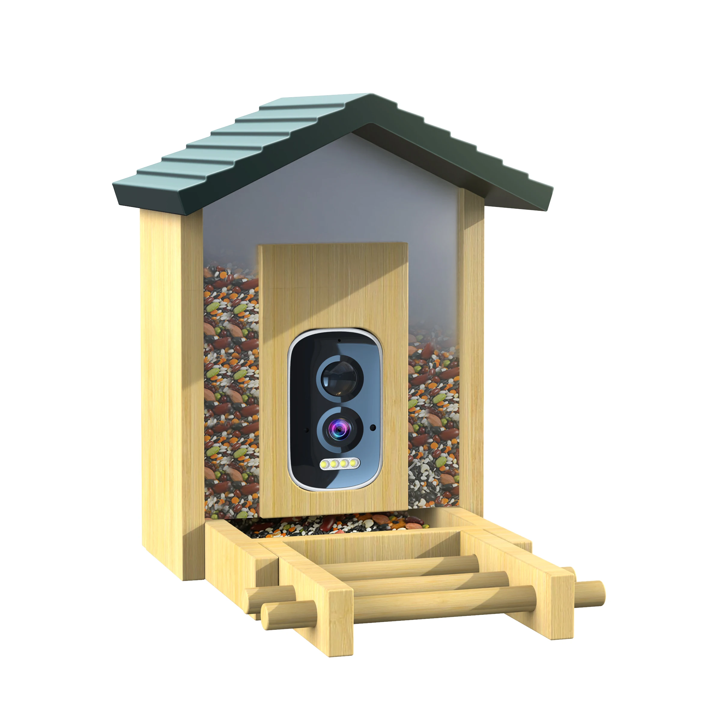 Кормушка для птиц идентифицирующая 10000 и вид в режиме реального времени кормушка с камерой