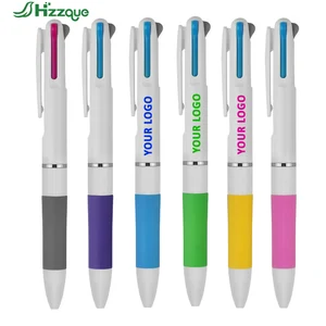 Factory Customized Logo Multi-Color Multifunctional  Ballpoint  Pen with Custom Logo 3 Color Pen Student Stationery Supplies